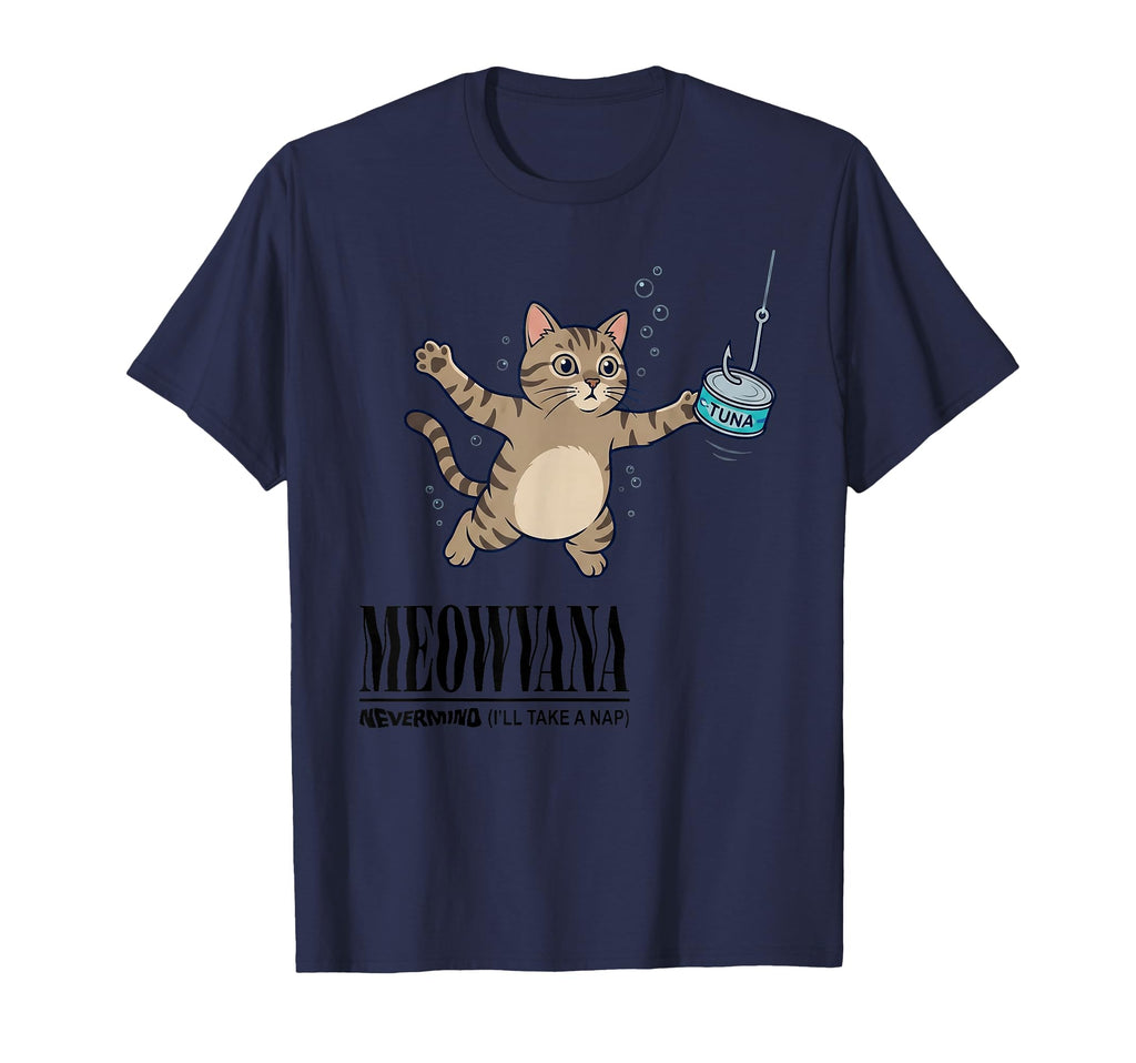Funny Swimming Cat Tuna 90S Grunge Rock T-Shirt - Unique Graphic Men Women - T-Shirt, Sweatshirt, Hoodie