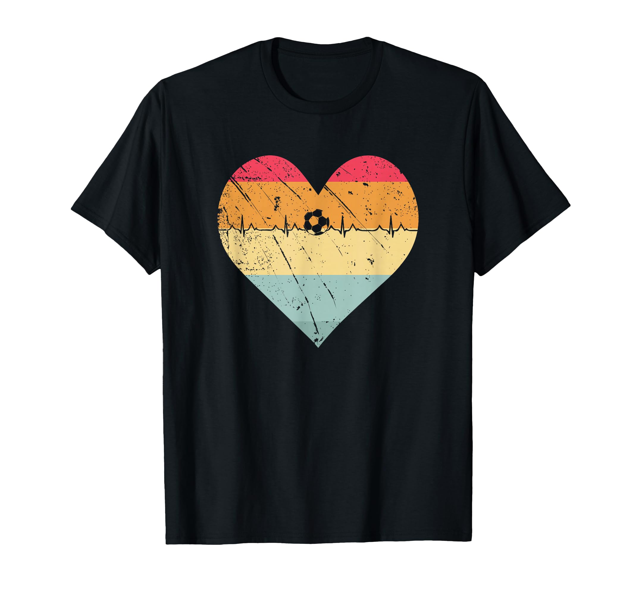 Soccer Heartbeat Soccer Ball Heartbeat T-Shirt - Trendy Graphic for Adults - T-Shirt, Sweatshirt, Hoodie