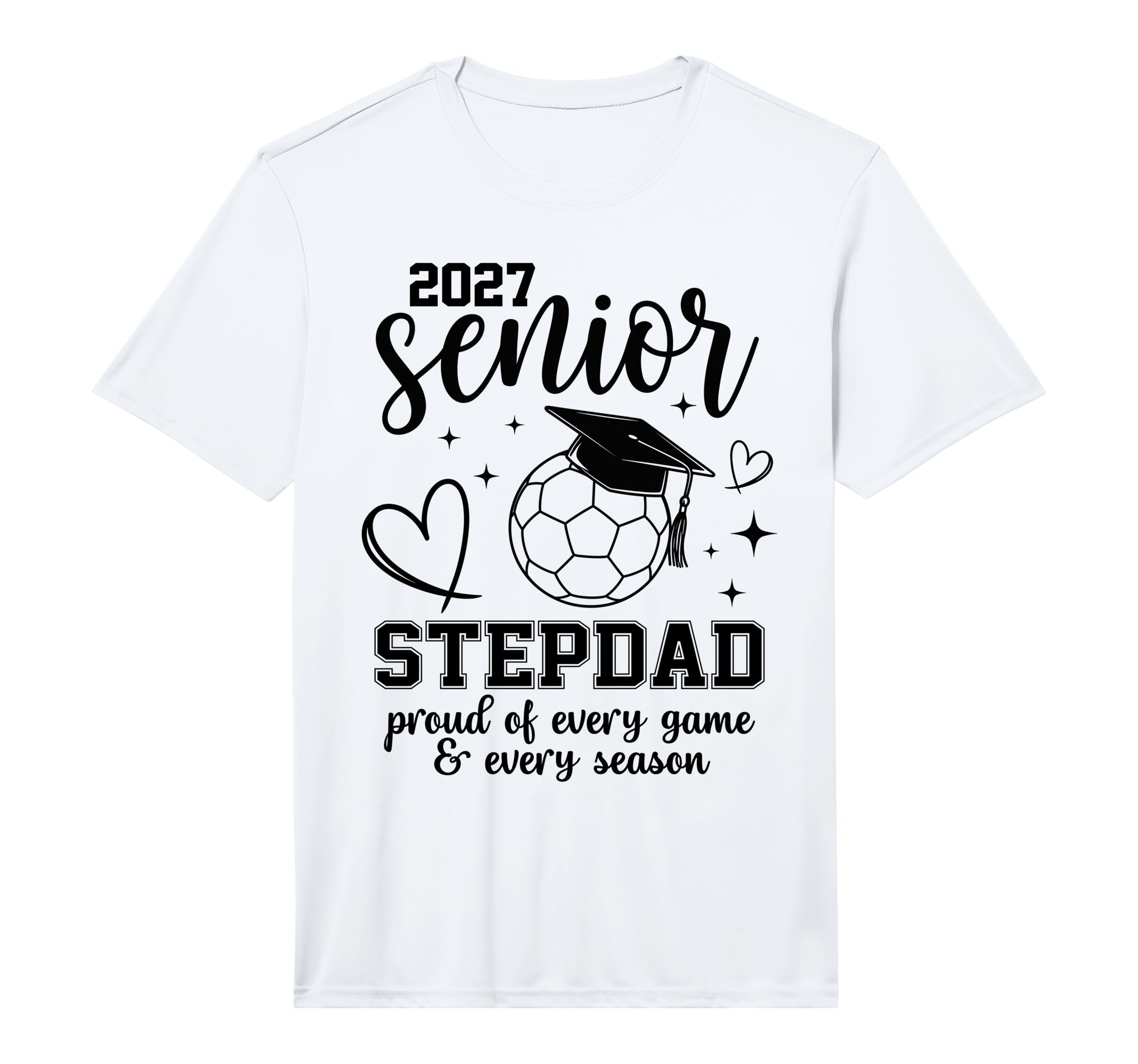 2027 Senior Soccer Stepdad Proud Family T-Shirt - Graphic Print for Adults - T-Shirt, Sweatshirt, Hoodie