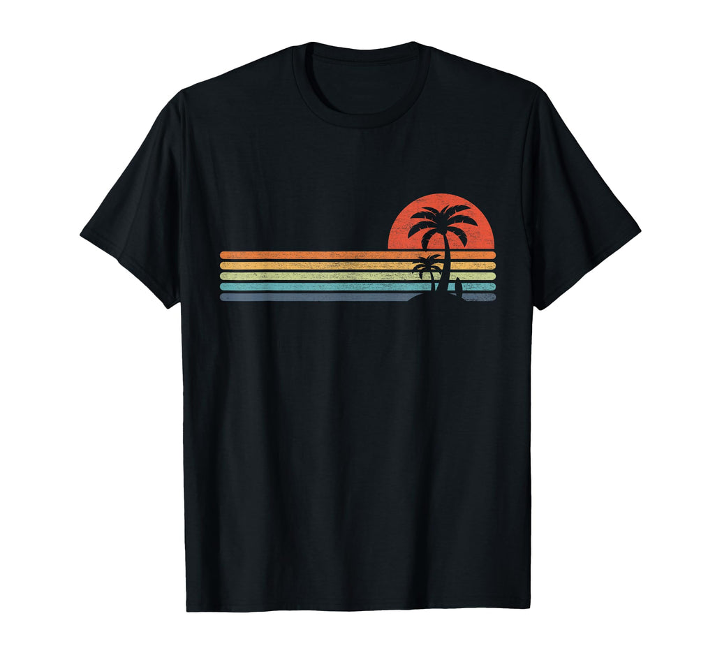 Palm Tree Surfboard Tropical Beach T-Shirt - Aesthetic Graphic for Adults - T-Shirt, Sweatshirt, Hoodie