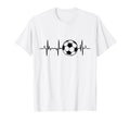 Soccer Ecg Football Heartbeat T-Shirt - Streetwear Style Men Women - T-Shirt, Sweatshirt, Hoodie
