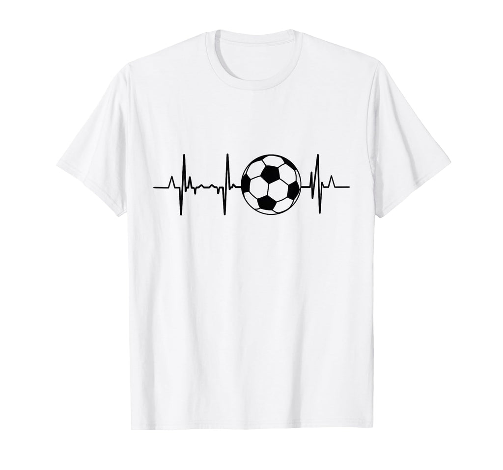 Soccer Ecg Football Heartbeat T-Shirt - Aesthetic Graphic Men Women - T-Shirt, Sweatshirt, Hoodie