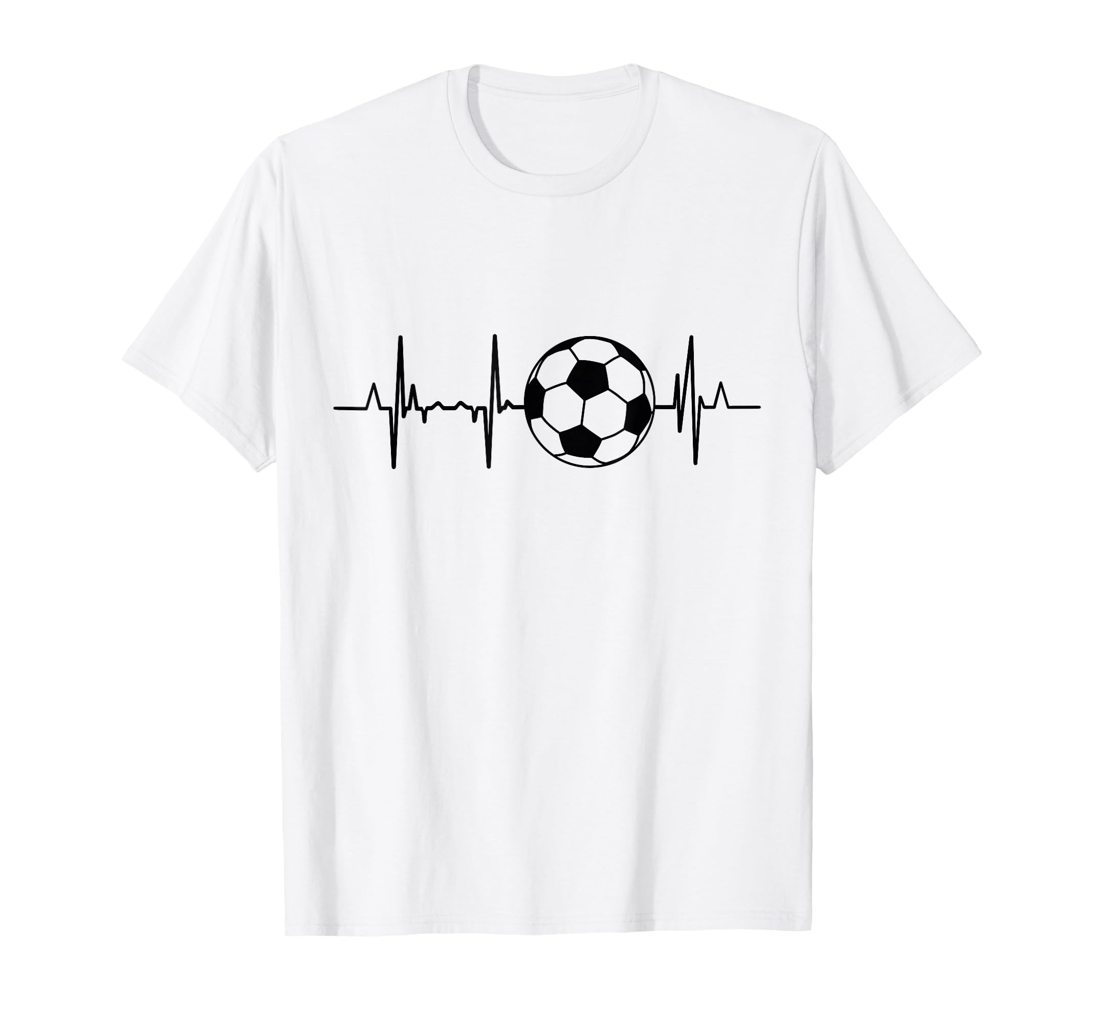 Soccer Ecg Football Heartbeat T-Shirt - Aesthetic Graphic Men Women - T-Shirt, Sweatshirt, Hoodie