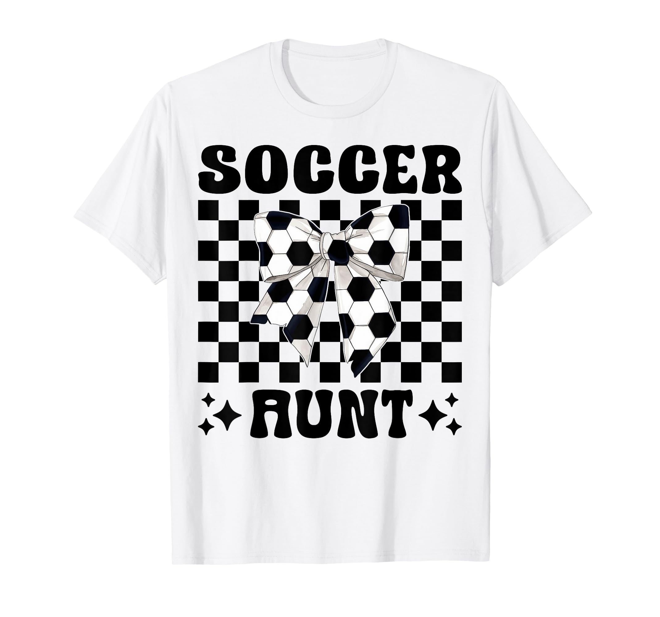 Soccer Aunt Soccer Auntie Coquette Bow T-Shirt - Unique Graphic for Adults - T-Shirt, Sweatshirt, Hoodie
