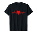 Albania Heartbeat Albanian Eagle T-Shirt - Casual Everyday Wear Unisex - T-Shirt, Sweatshirt, Hoodie