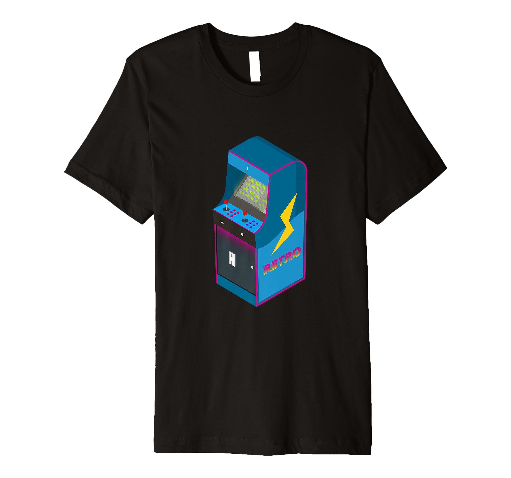 Arcade Machine Neon Pixel 80S Arcade T-Shirt - Graphic Print Men Women - T-Shirt, Sweatshirt, Hoodie
