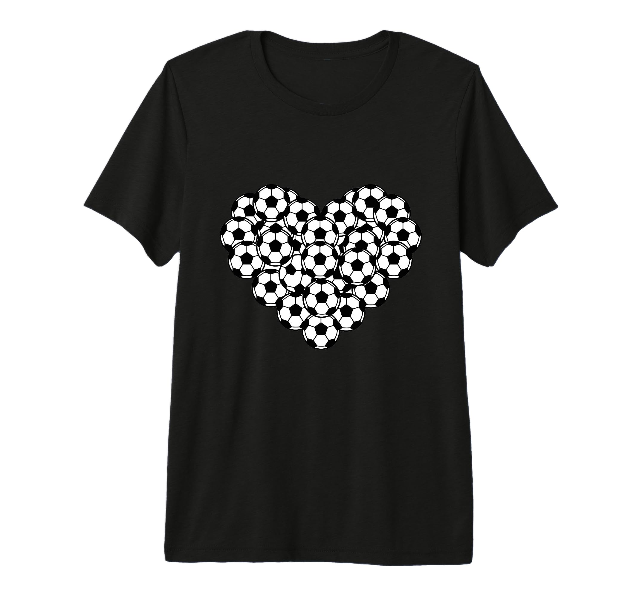 Heart Shaped Soccer Ball Pattern Tri T-Shirt - Aesthetic Graphic Men Women - T-Shirt, Sweatshirt, Hoodie