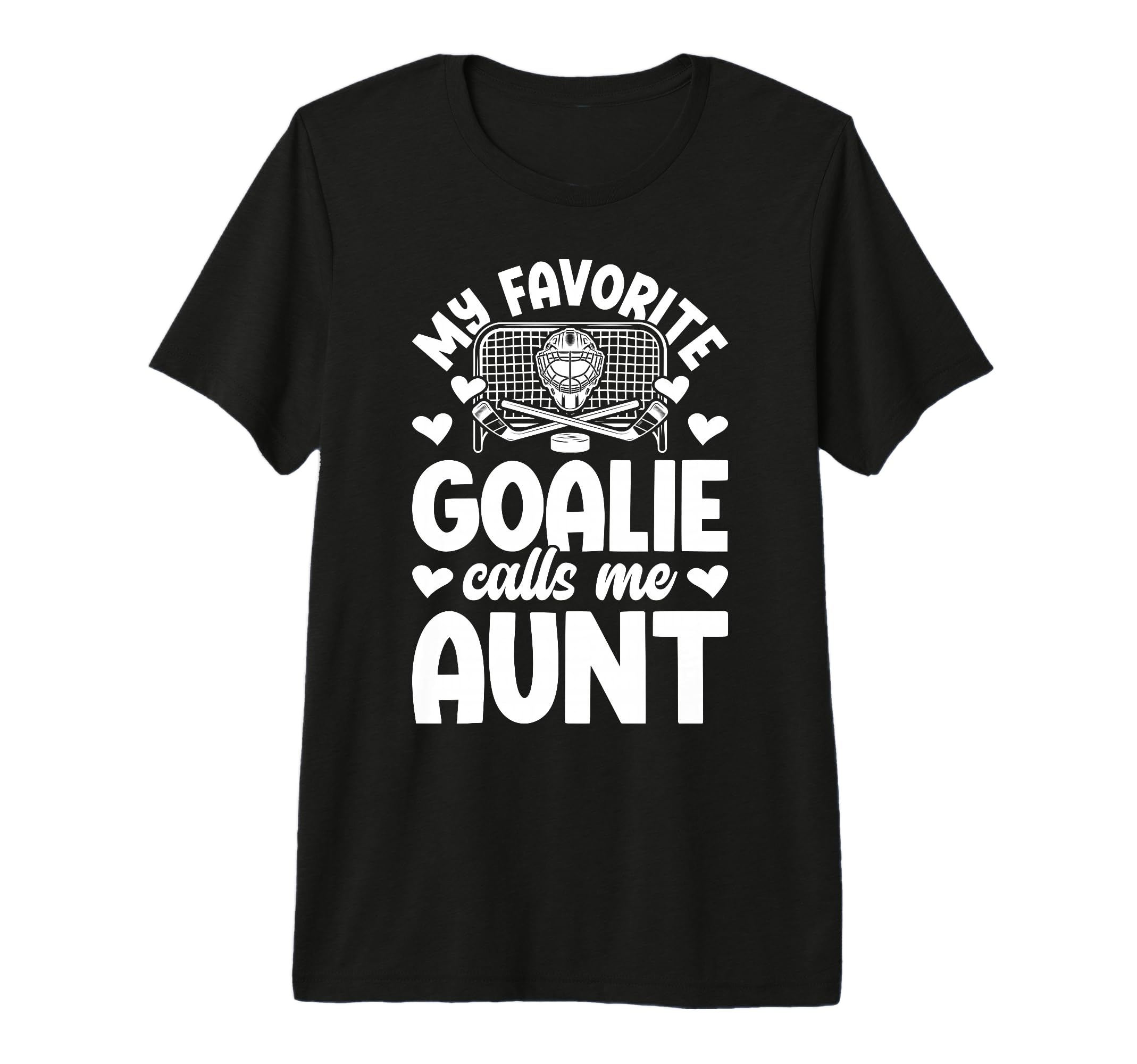 Proud Ice Hockey Goalie Aunt Hockey T-Shirt - Trendy Graphic for Adults - T-Shirt, Sweatshirt, Hoodie
