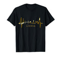 Lisbon Skyline Heartbeat Heart Lisboa Fan T-Shirt - Trendy Graphic Unisex - T-Shirt, Sweatshirt, Hoodie