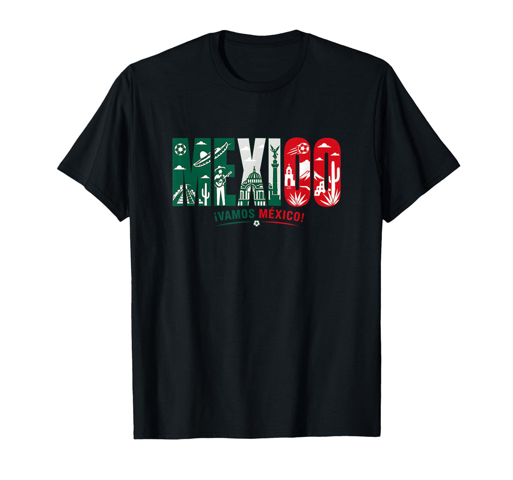 Mexico Soccer Vamos Mexico Football T-Shirt - Unique Graphic for Adults - T-Shirt, Sweatshirt, Hoodie