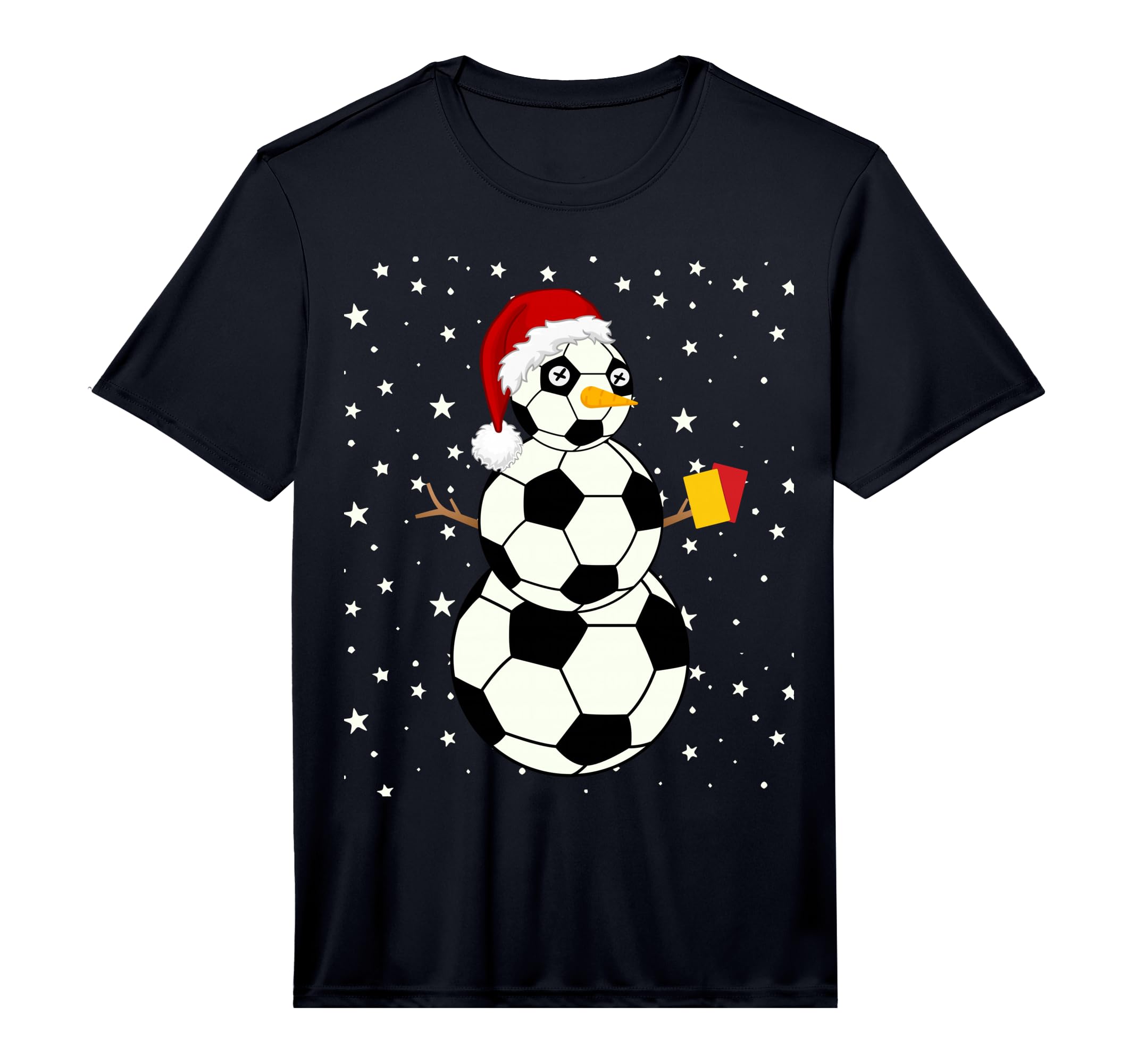 Snowman Soccer Referee Red Yellow Cards T-Shirt - Aesthetic Graphic Unisex - T-Shirt, Sweatshirt, Hoodie