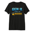 Gen X Level 54 Unlocked Gamer Birthday T-Shirt - Streetwear Style Unisex - T-Shirt, Sweatshirt, Hoodie