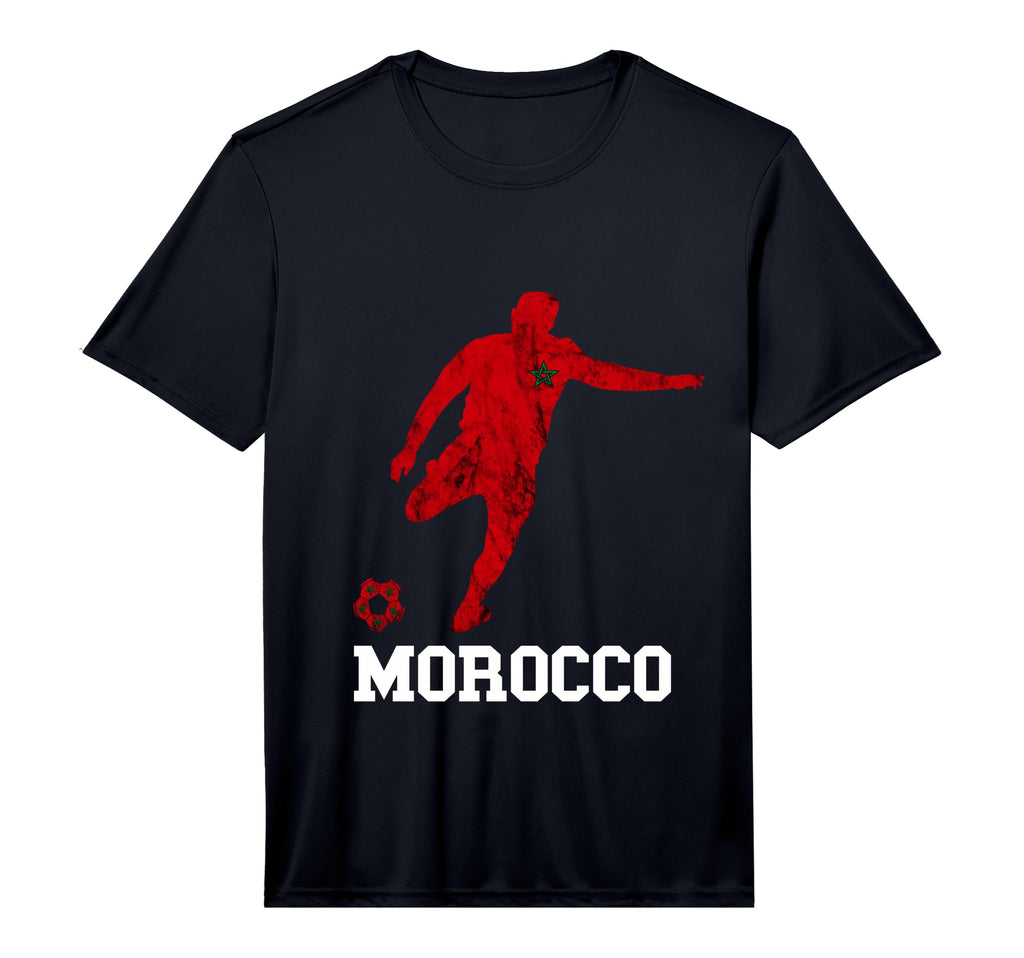 Moroccan Flag Moroccan Soccer Player T-Shirt - Unique Graphic Unisex - T-Shirt, Sweatshirt, Hoodie