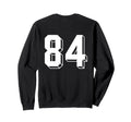 Number 84 Backside 80S 90S Team Sweatshirt - Custom Art Print Unisex - T-Shirt, Sweatshirt, Hoodie