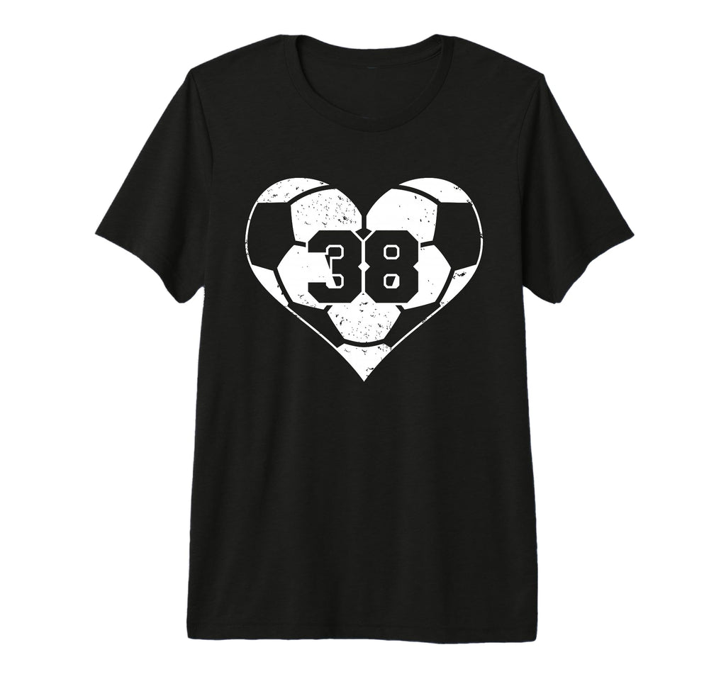 Soccer Number 38 Jersey Funny Soccer T-Shirt - Custom Art Print for Adults - T-Shirt, Sweatshirt, Hoodie