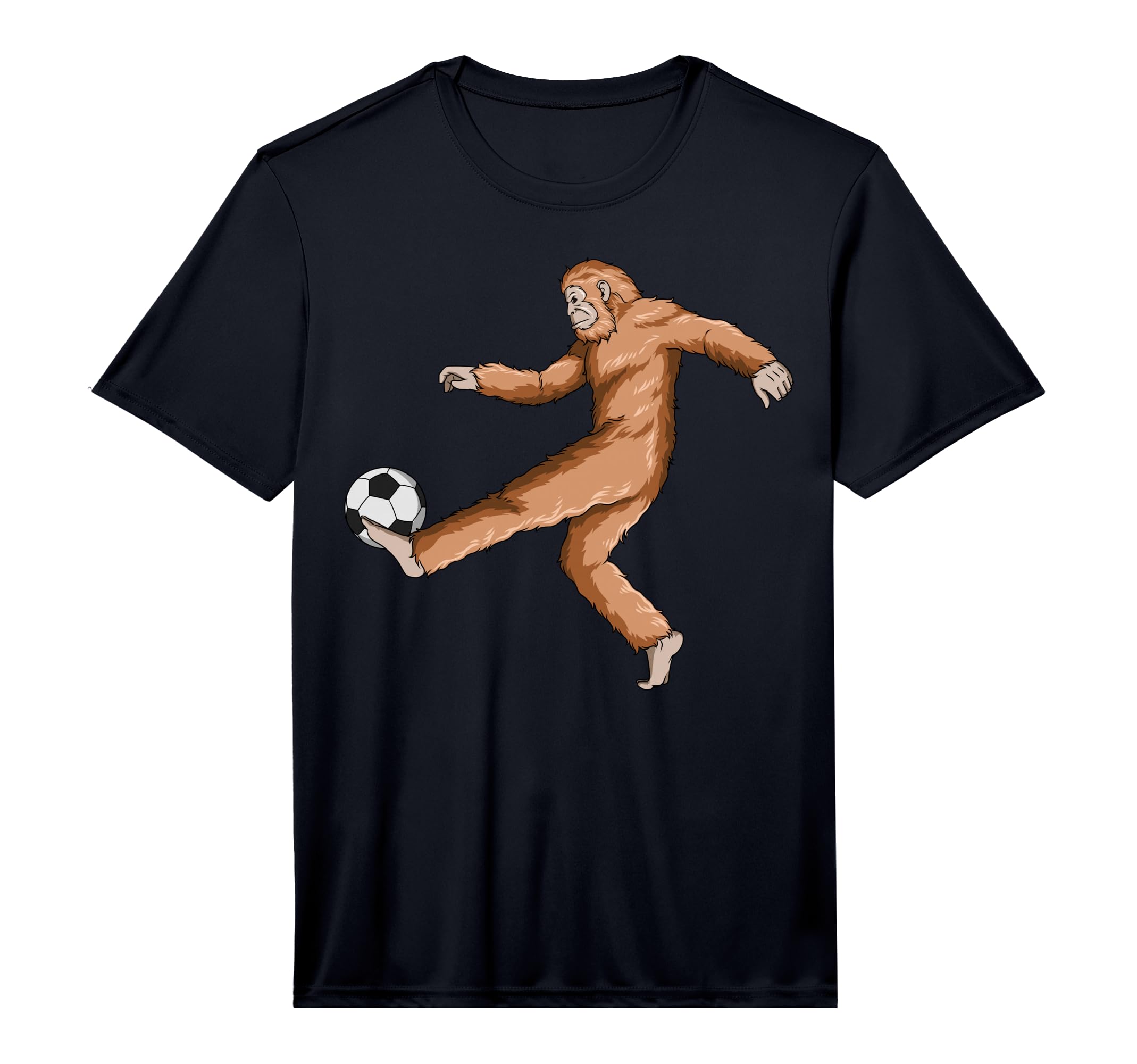 Bigfoot Soccer Sasquatch Playing T-Shirt - Novelty Apparel Men Women - T-Shirt, Sweatshirt, Hoodie