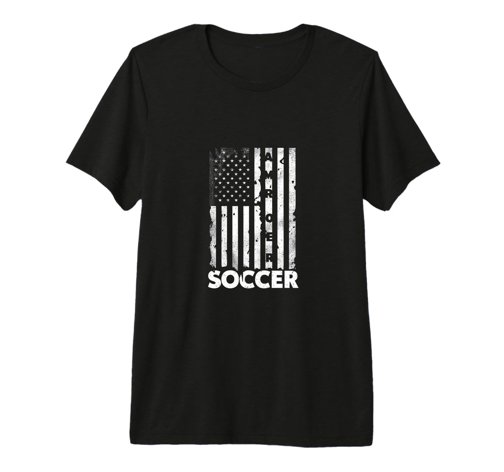 American Flag Soccer Rustic T-Shirt - Fun Novelty Design for Adults - T-Shirt, Sweatshirt, Hoodie