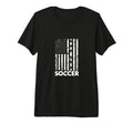 American Flag Soccer Rustic T-Shirt - Fun Novelty Design for Adults - T-Shirt, Sweatshirt, Hoodie