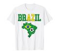 Brazil Flag Brazilian Soccer Fan T-Shirt - Aesthetic Graphic Men Women - T-Shirt, Sweatshirt, Hoodie
