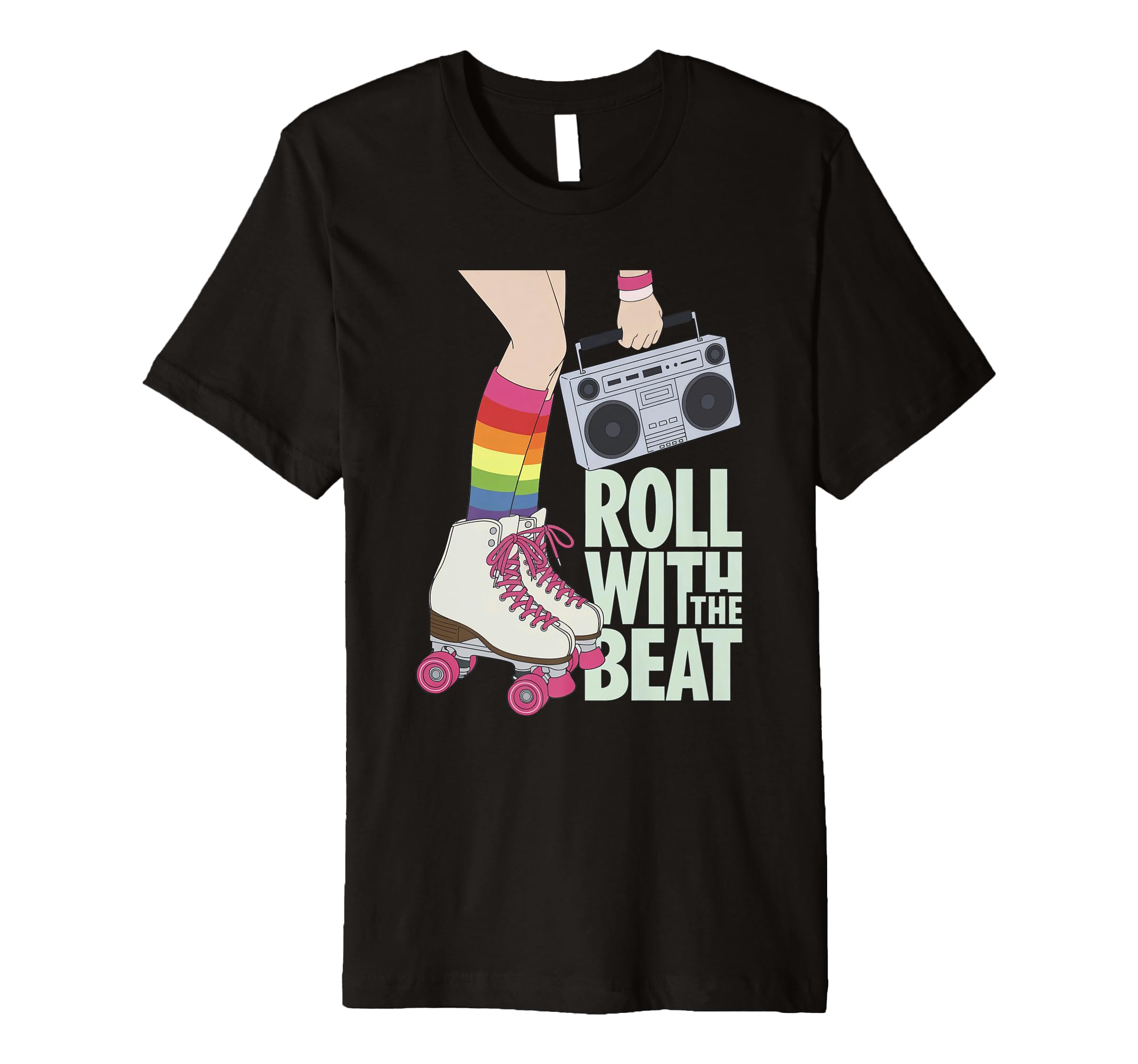 Rollerskates Roll Beat Funny 70S T-Shirt - Casual Everyday Wear for Adults - T-Shirt, Sweatshirt, Hoodie