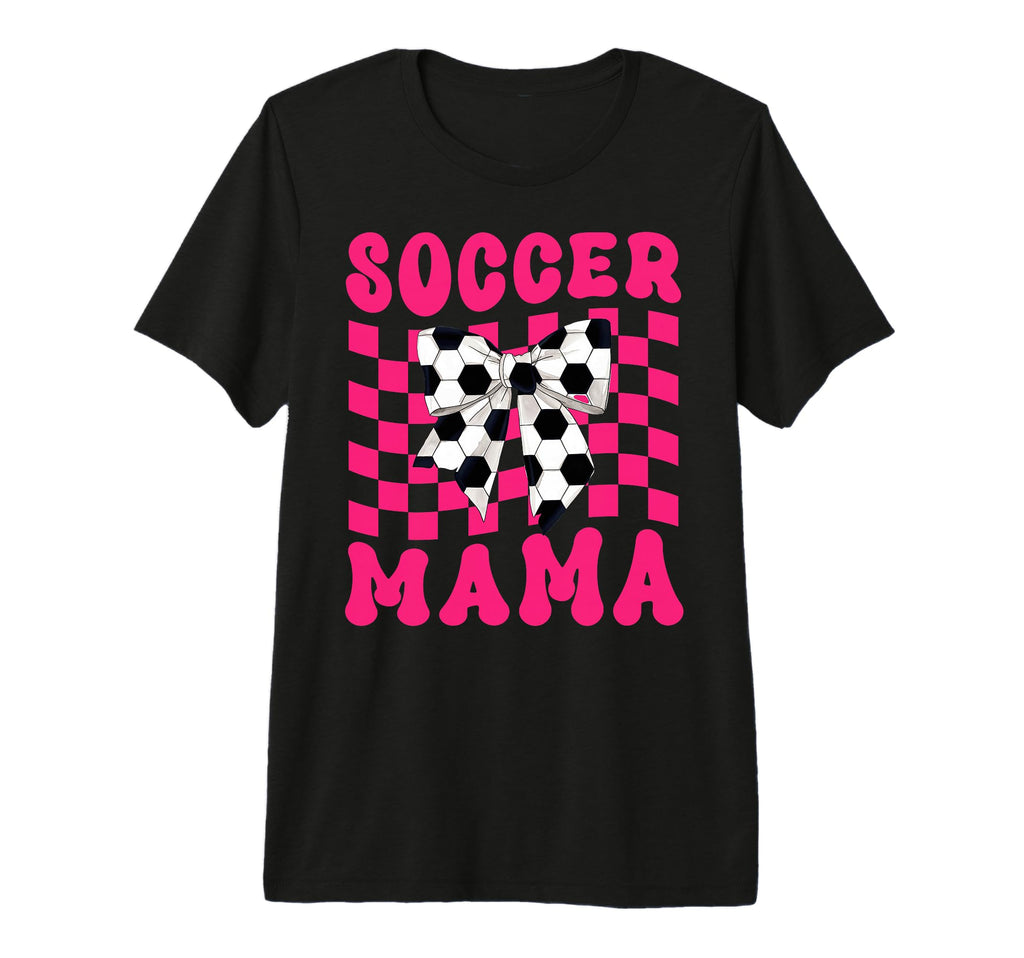Soccer Mama Coquette Bow Soccer Mom T-Shirt - Minimalist Print for Adults - T-Shirt, Sweatshirt, Hoodie