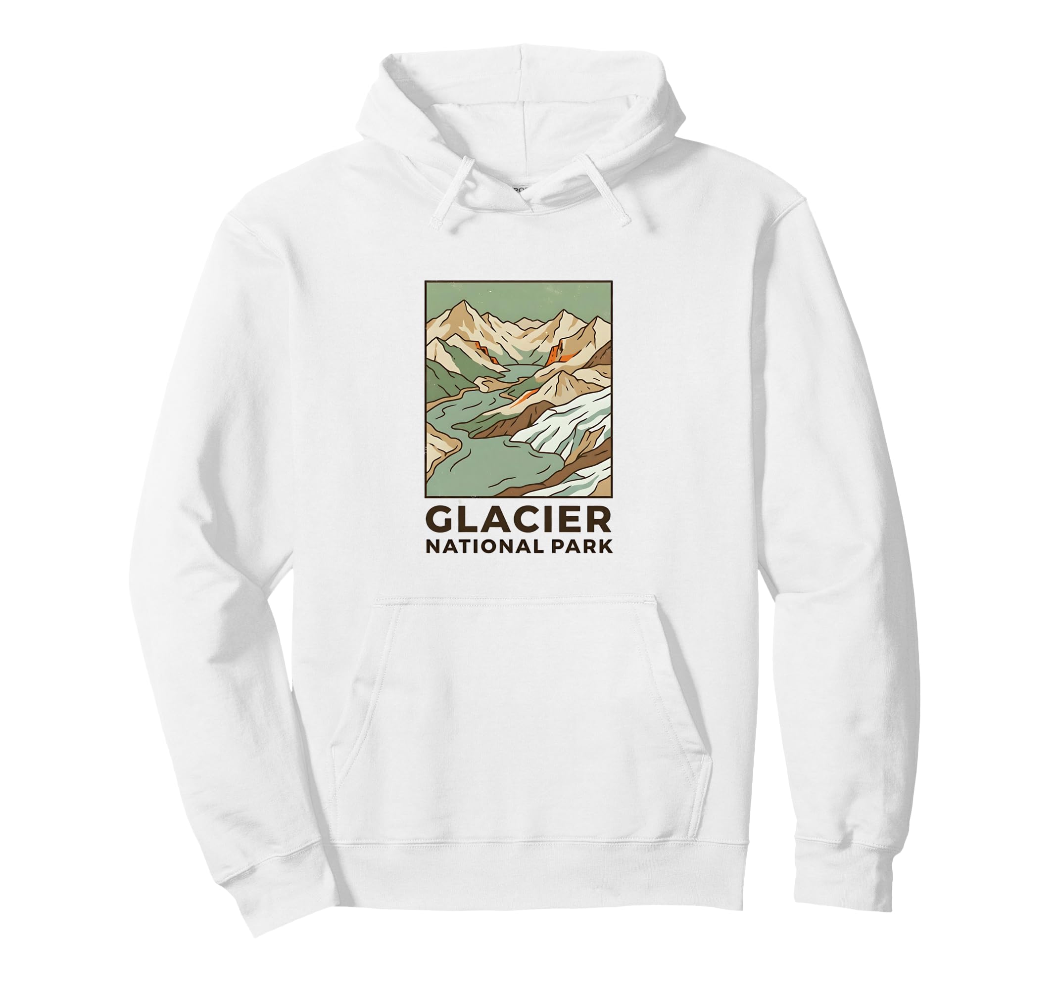 Glacier National Park Mountain Lake Hoodie - Novelty Apparel Unisex - T-Shirt, Sweatshirt, Hoodie