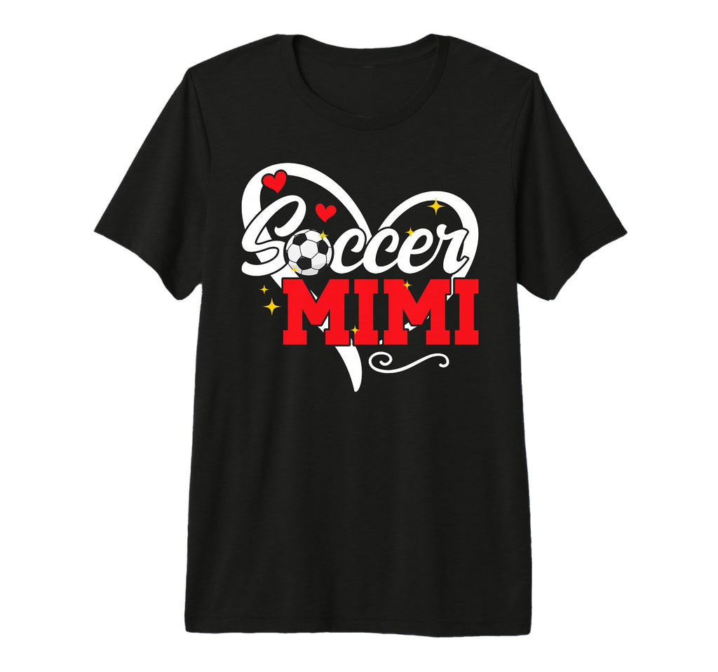 Soccer Mimi Heart Grandma Mimi Soccer T-Shirt - Novelty Apparel Unisex - T-Shirt, Sweatshirt, Hoodie