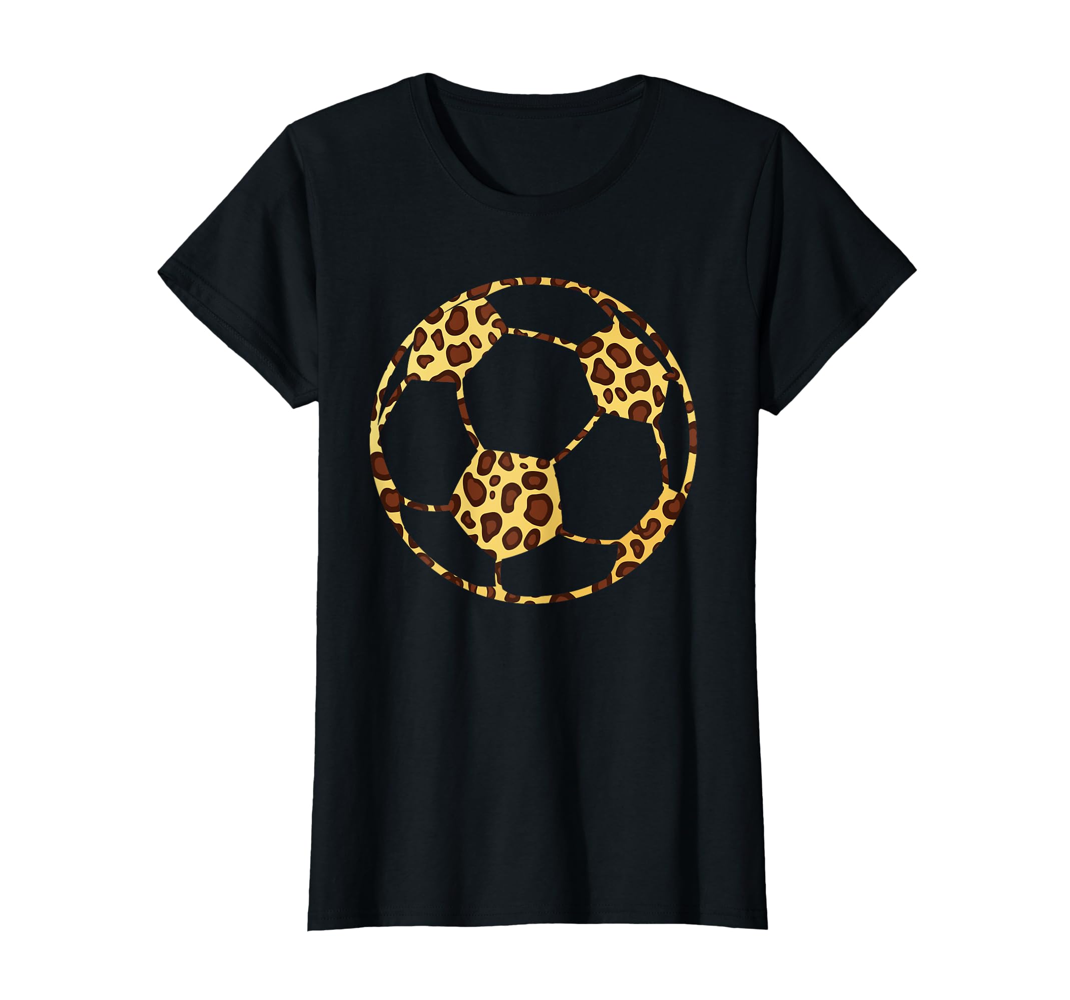 Soccerball Cheetah Leopard Pattern Sport T-Shirt - Novelty Apparel Unisex - T-Shirt, Sweatshirt, Hoodie