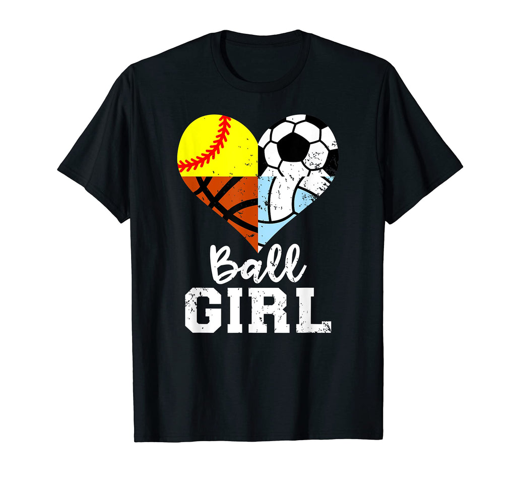 Ball Heart Soccer Softball T-Shirt - Aesthetic Graphic for Adults - T-Shirt, Sweatshirt, Hoodie