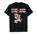 Dabbing Unicorn England Soccer Fans T-Shirt - Fun Novelty Design Unisex - T-Shirt, Sweatshirt, Hoodie