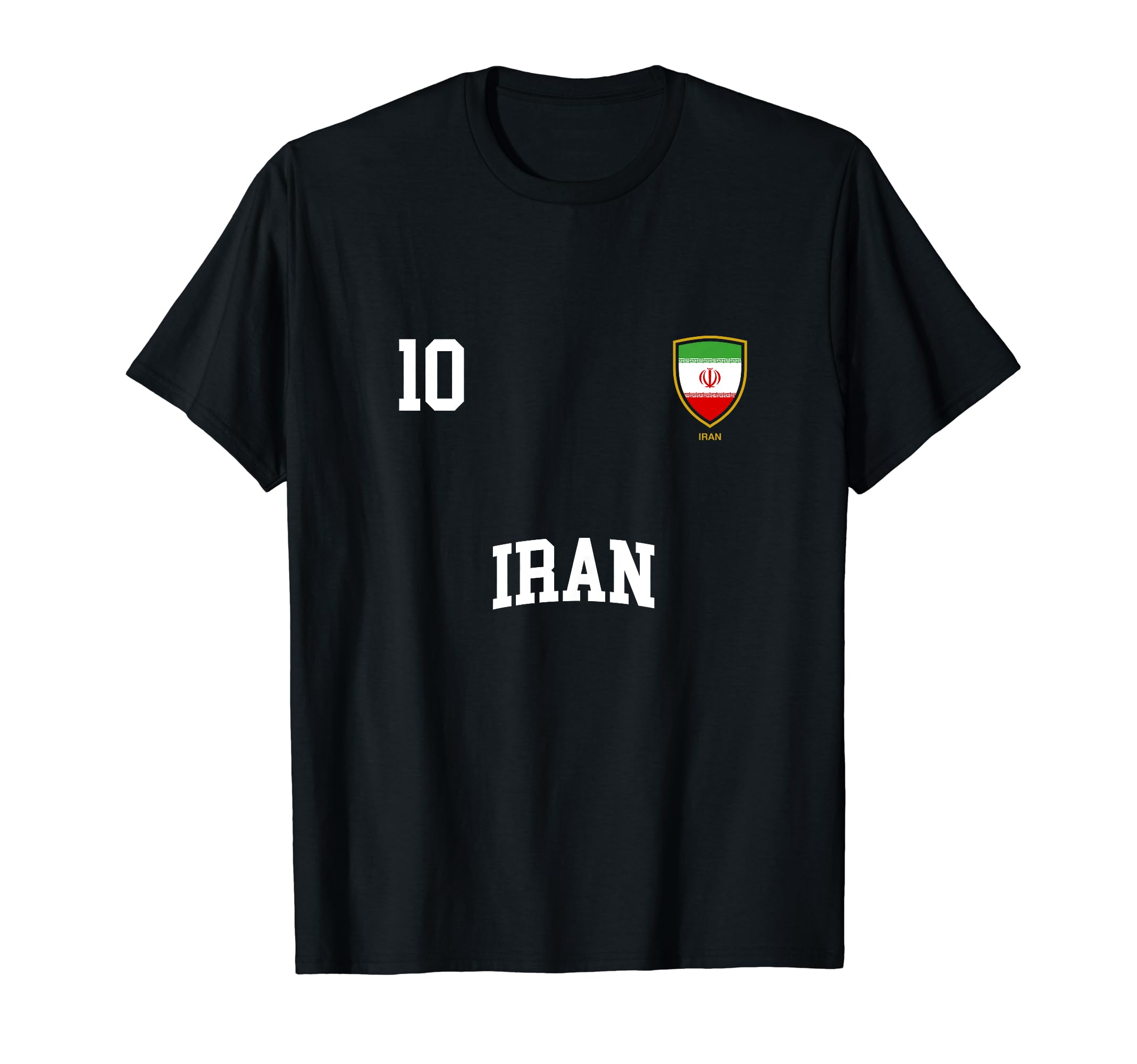 Iran 10 Iranian Flag Soccer Team T-Shirt - Custom Art Print Men Women - T-Shirt, Sweatshirt, Hoodie