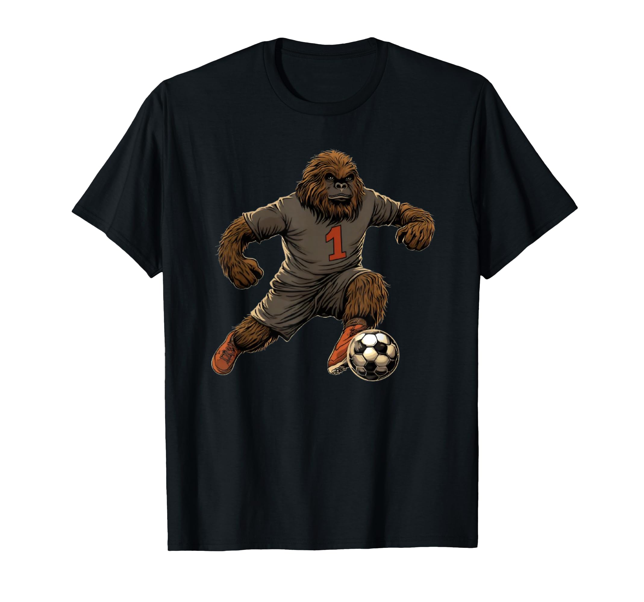 Funny Bigfoot Sasquatch Coach Player T-Shirt - Minimalist Print Men Women - T-Shirt, Sweatshirt, Hoodie
