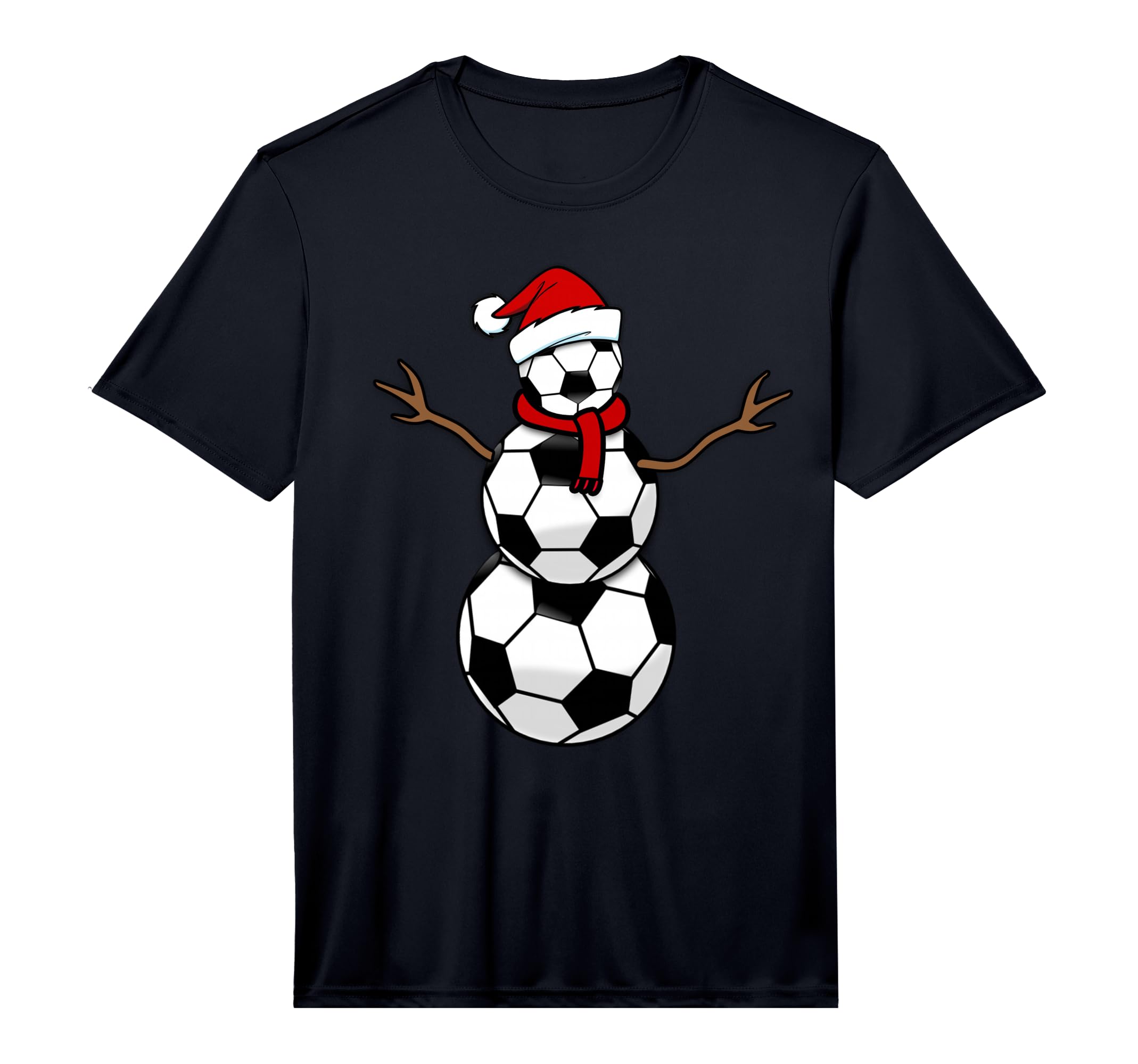 Funny Soccer Balls Santa Snowman T-Shirt - Novelty Apparel Unisex - T-Shirt, Sweatshirt, Hoodie