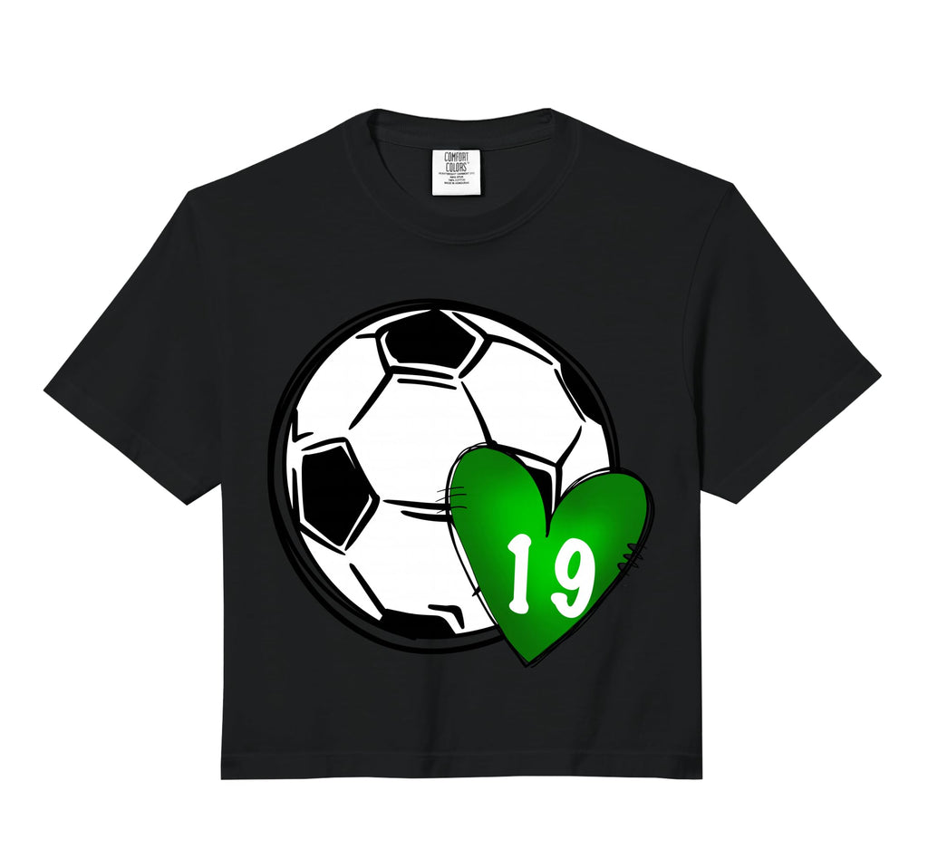Personalised Football Heart Mum T-Shirt - Fun Novelty Design for Adults - T-Shirt, Sweatshirt, Hoodie