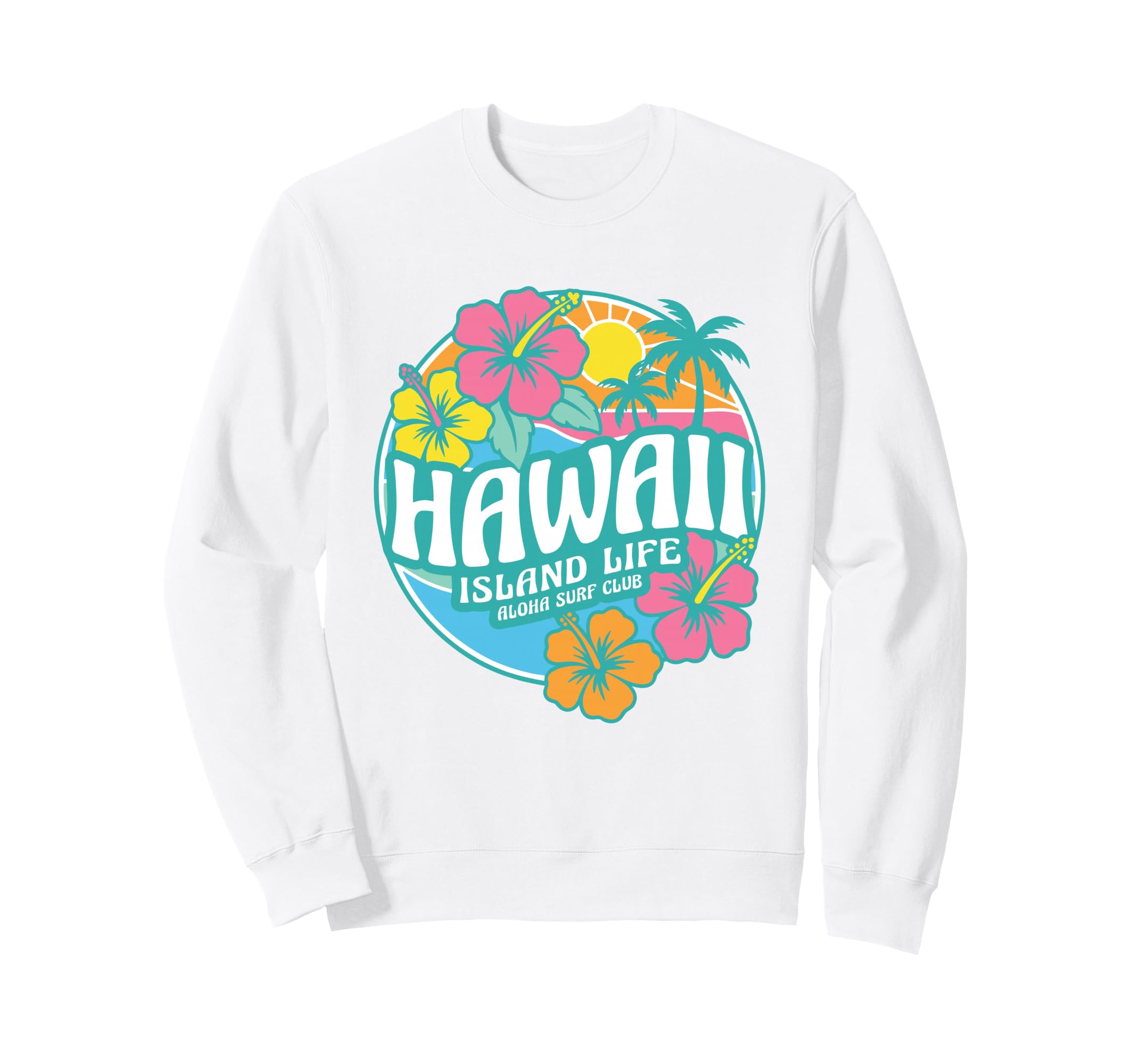 Hawaii Aloha Surf Club Tropical Sweatshirt - Minimalist Print Men Women - T-Shirt, Sweatshirt, Hoodie