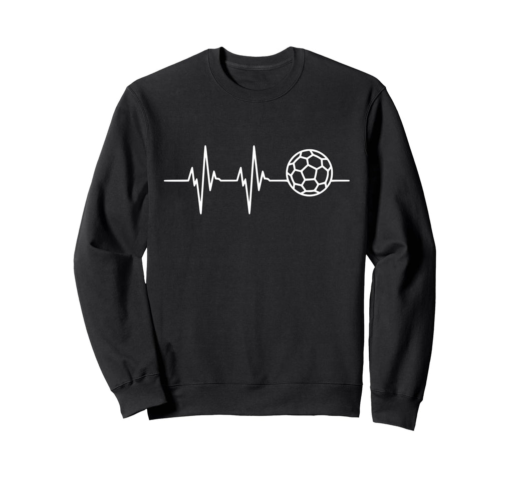 Heartbeat Soccer Ball Sweatshirt - Trendy Graphic for Adults - T-Shirt, Sweatshirt, Hoodie