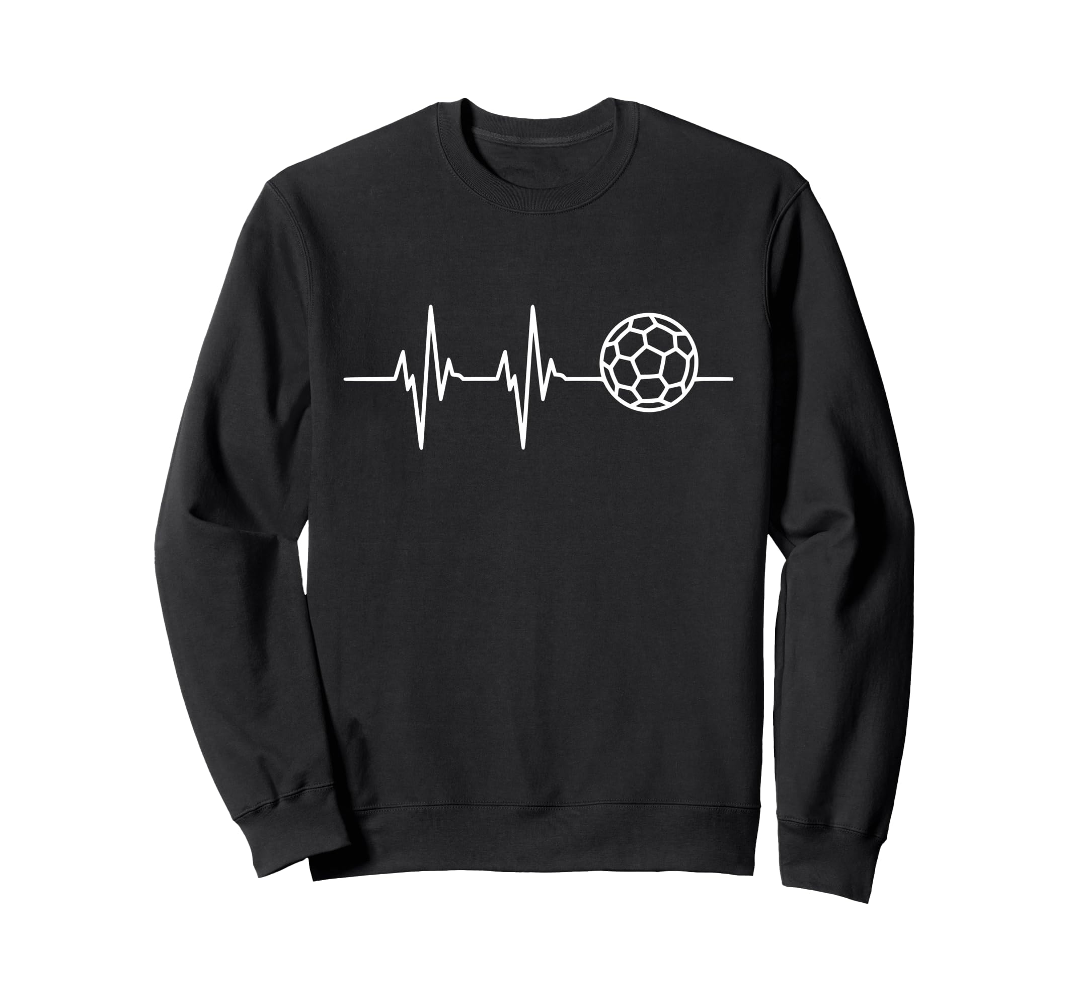 Heartbeat Soccer Ball Sweatshirt - Trendy Graphic for Adults - T-Shirt, Sweatshirt, Hoodie