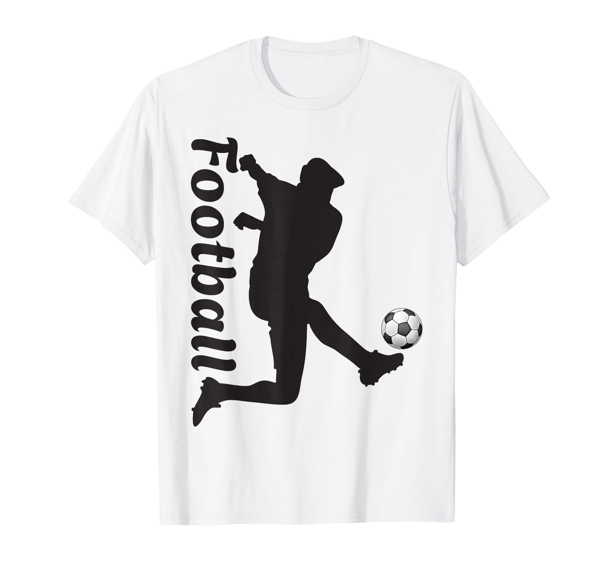 Football Soccer Player Kick Action T-Shirt - Fun Novelty Design Men Women - T-Shirt, Sweatshirt, Hoodie