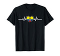 Ecuador Flag Heartbeat Ecuadorian T-Shirt - Fun Novelty Design Men Women - T-Shirt, Sweatshirt, Hoodie