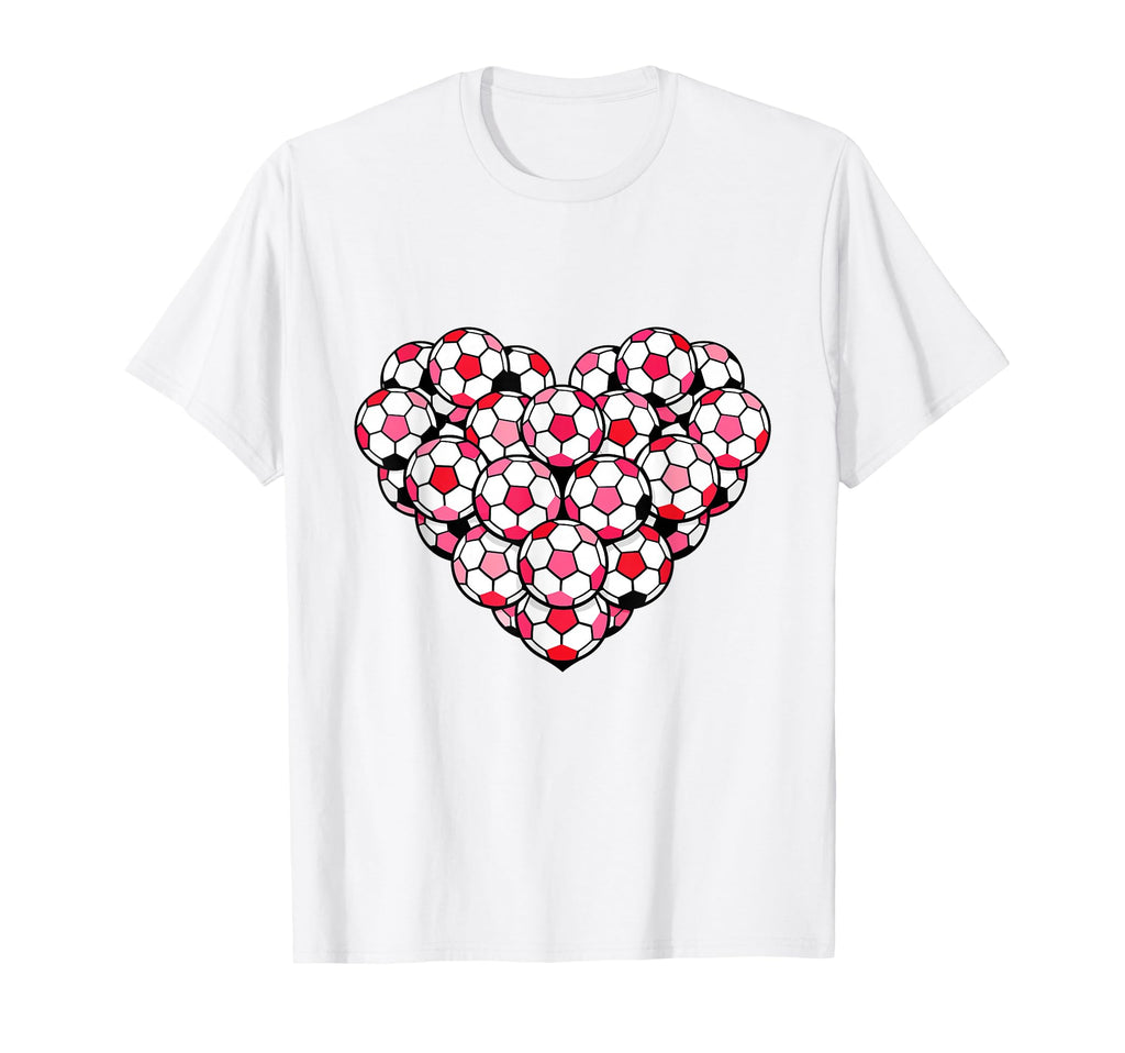 Heart Shaped Soccer Ball Artwork T-Shirt - Casual Everyday Wear Unisex - T-Shirt, Sweatshirt, Hoodie