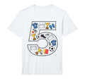 Mens 5Th Birthday 5 Year Old Football T-Shirt - Minimalist Print Unisex - T-Shirt, Sweatshirt, Hoodie