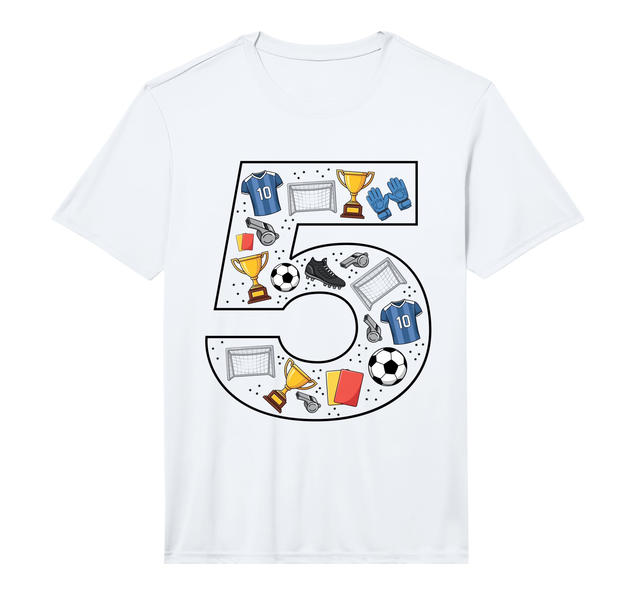 Mens 5Th Birthday 5 Year Old Football T-Shirt - Minimalist Print Unisex - T-Shirt, Sweatshirt, Hoodie