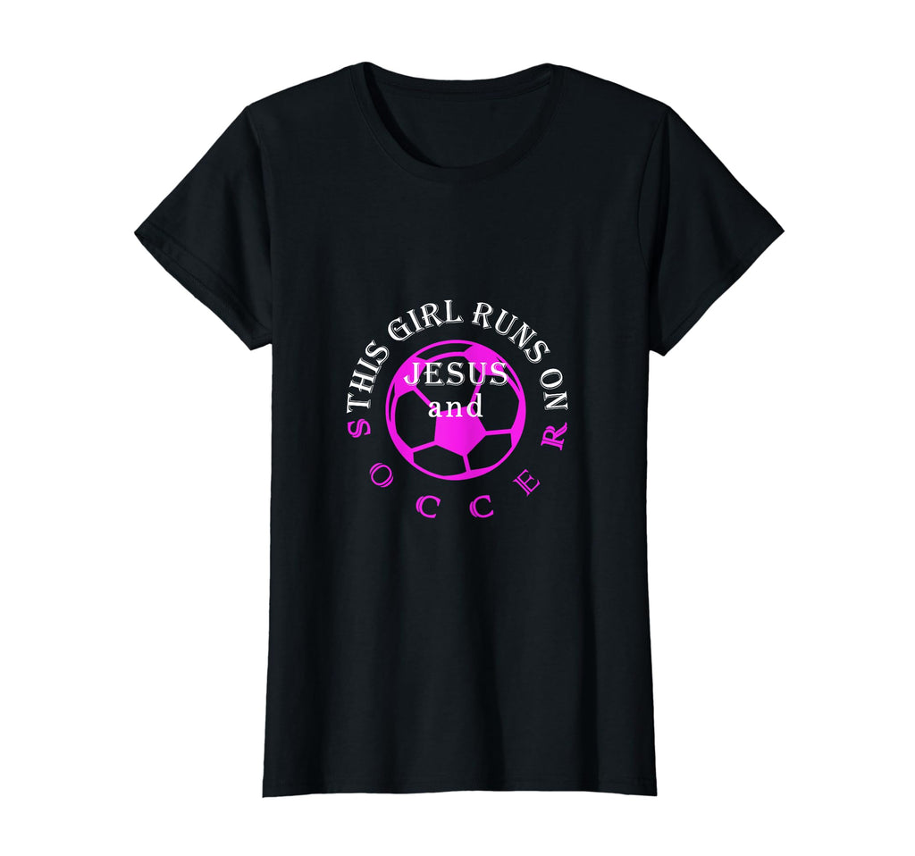 This Runs Jesus And Soccer Christian T-Shirt - Graphic Print for Adults - T-Shirt, Sweatshirt, Hoodie