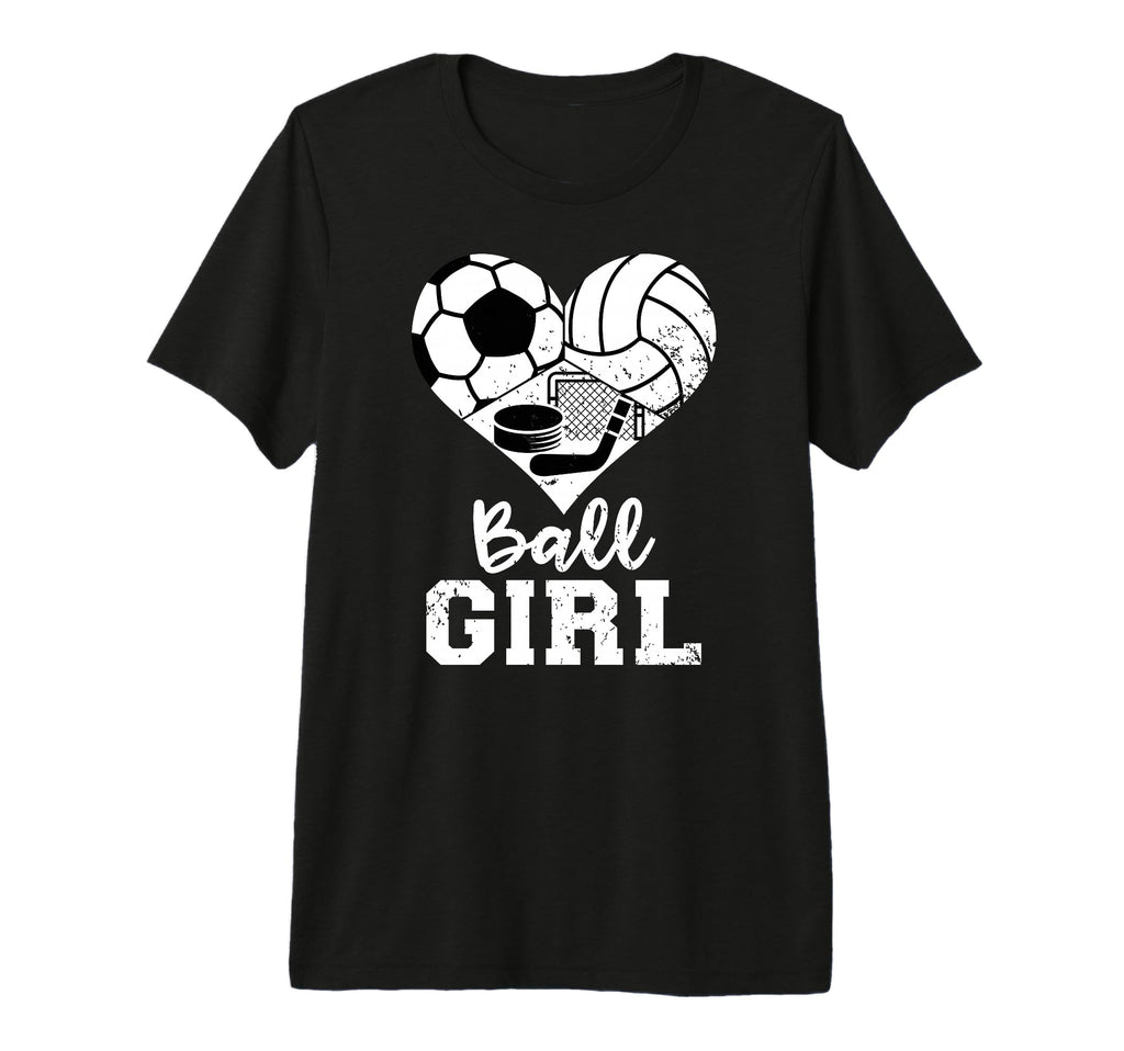 Ball Heart Soccer Volleyball Hockey T-Shirt - Novelty Apparel Men Women - T-Shirt, Sweatshirt, Hoodie