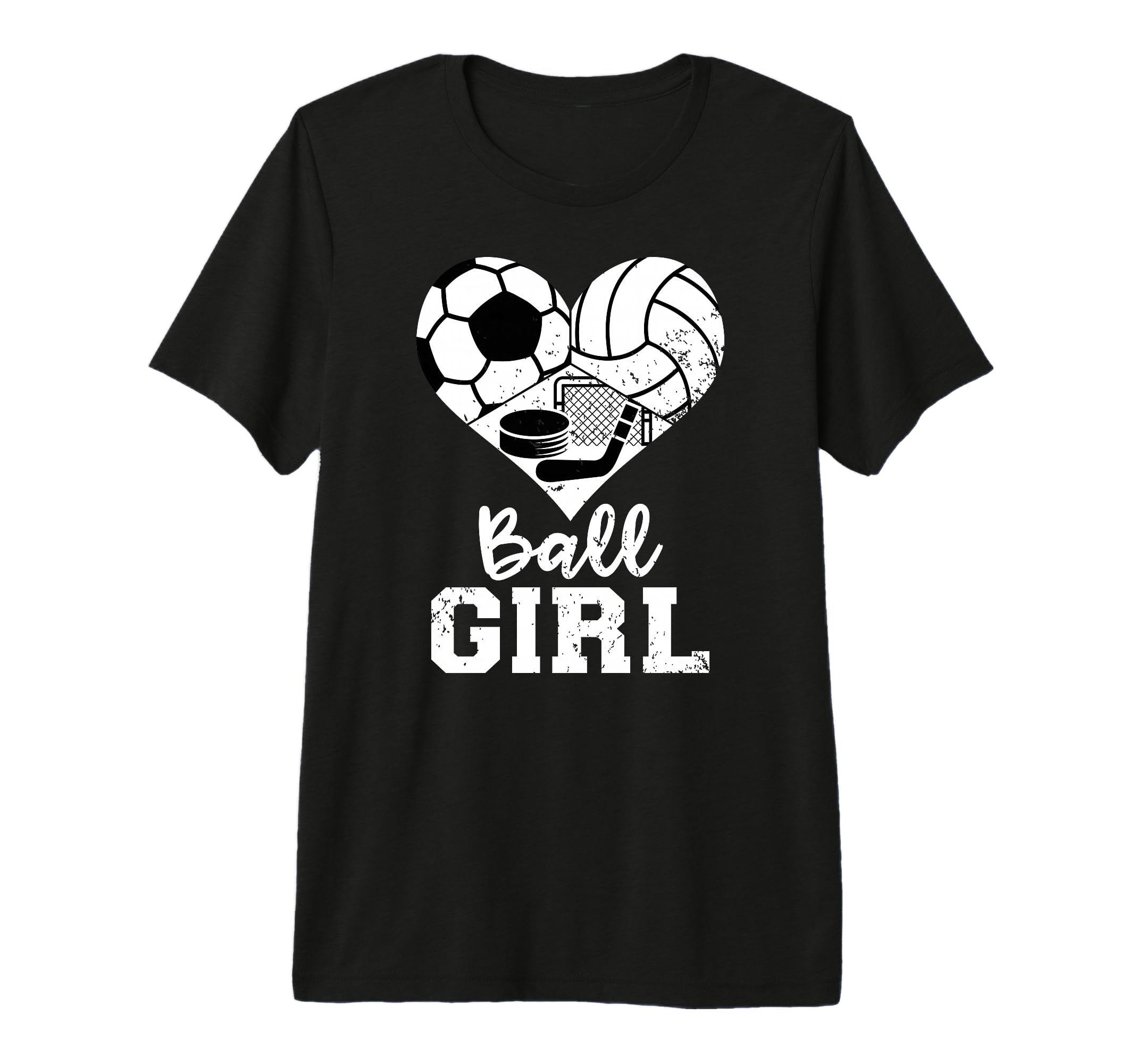 Ball Heart Soccer Volleyball Hockey T-Shirt - Novelty Apparel Men Women - T-Shirt, Sweatshirt, Hoodie