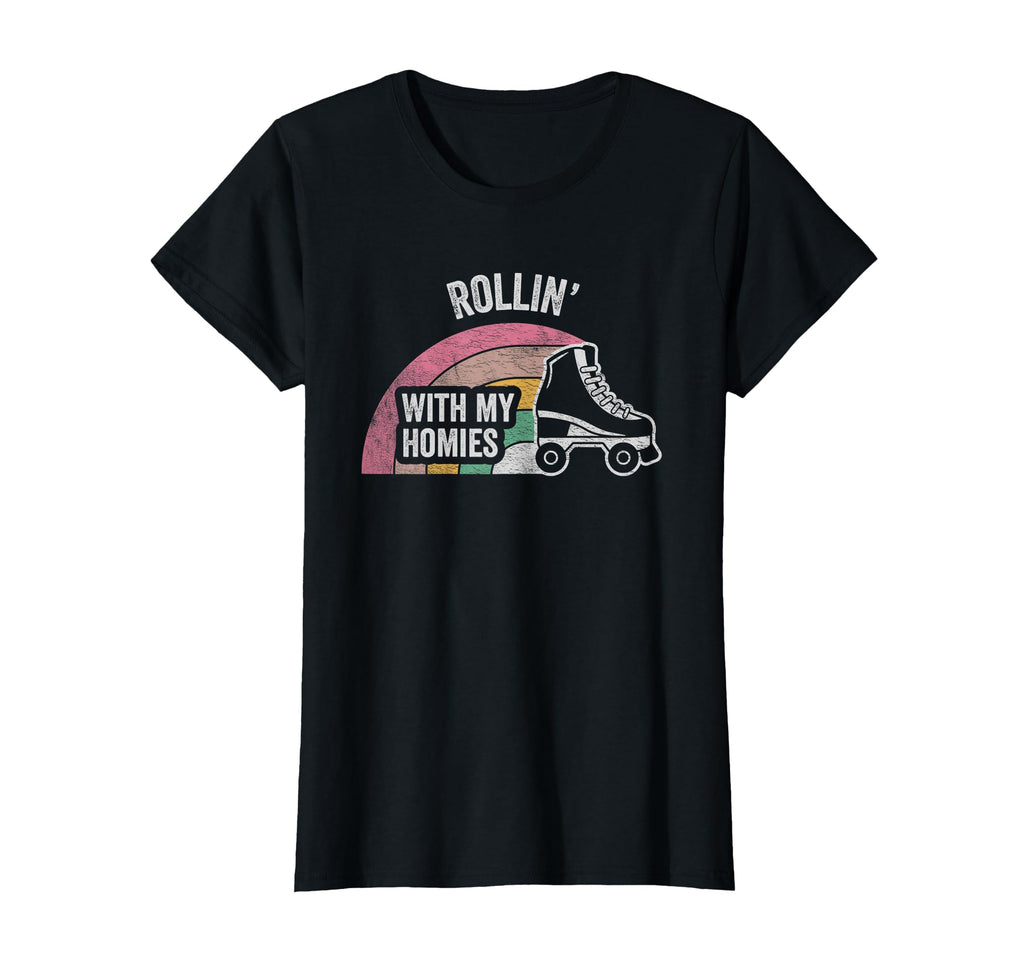 Rollin My Homies Roller Skating T-Shirt - Trendy Graphic for Adults - T-Shirt, Sweatshirt, Hoodie