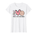 Peace Love Volleyball Pastel Teen T-Shirt - Novelty Apparel for Adults - T-Shirt, Sweatshirt, Hoodie
