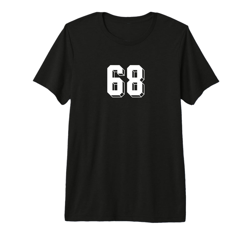 Number 68 80S 90S Soccer Team Jersey T-Shirt - Novelty Apparel for Adults - T-Shirt, Sweatshirt, Hoodie