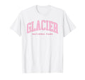 Glacier National Park Preppy Throwback T-Shirt - Unique Graphic for Adults - T-Shirt, Sweatshirt, Hoodie