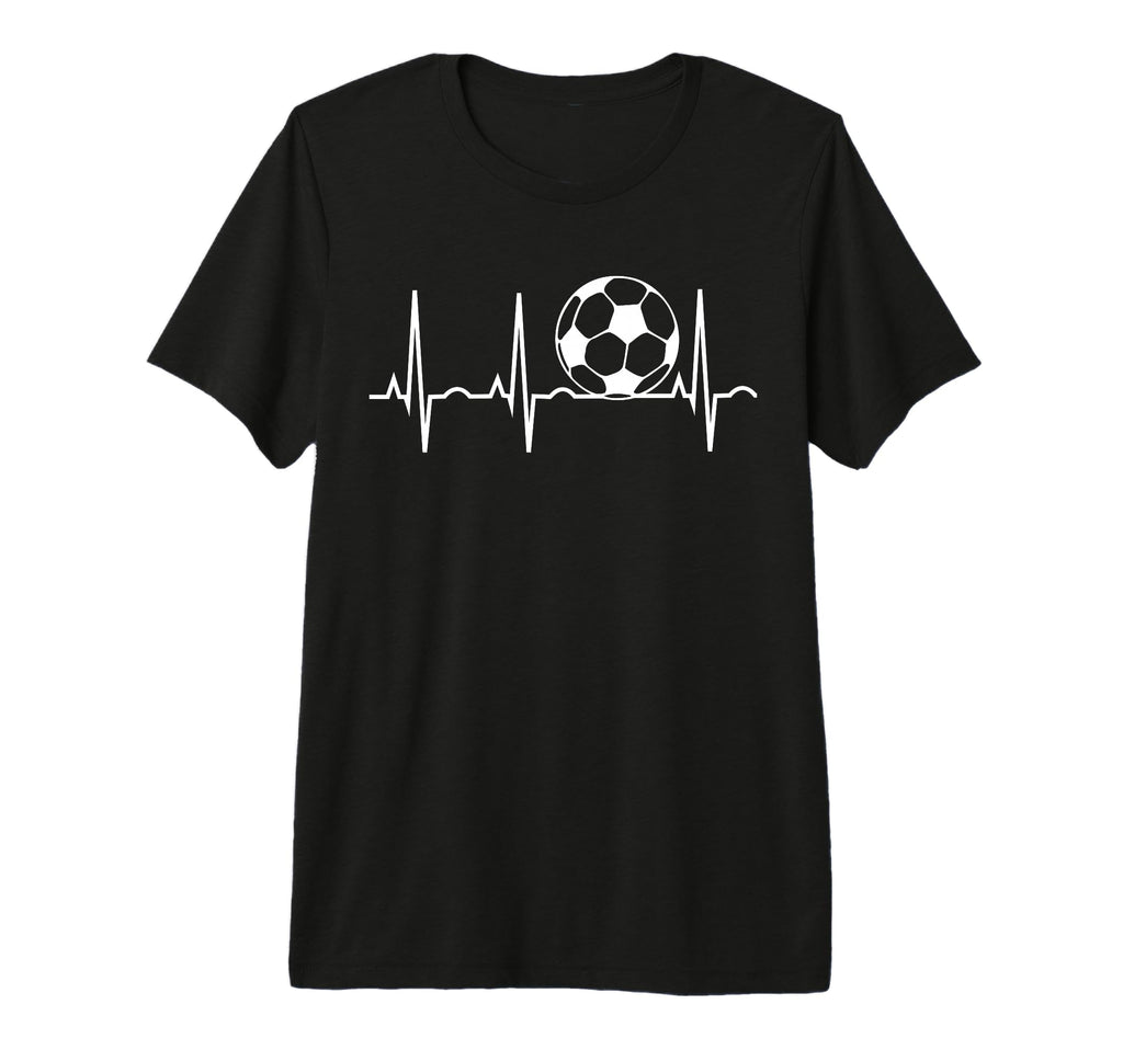 Soccer Heartbeat Soccer Ball T-Shirt - Casual Everyday Wear Men Women - T-Shirt, Sweatshirt, Hoodie